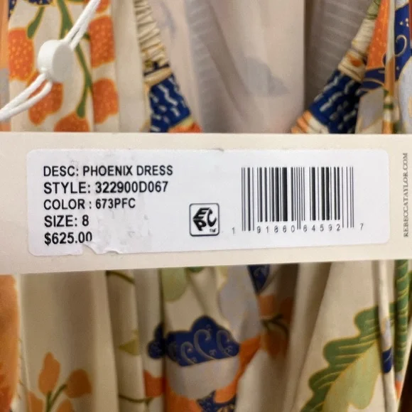 NWT Rebecca Taylor Silk Phoenix Floral Midi Dress - Picture 16 of 16